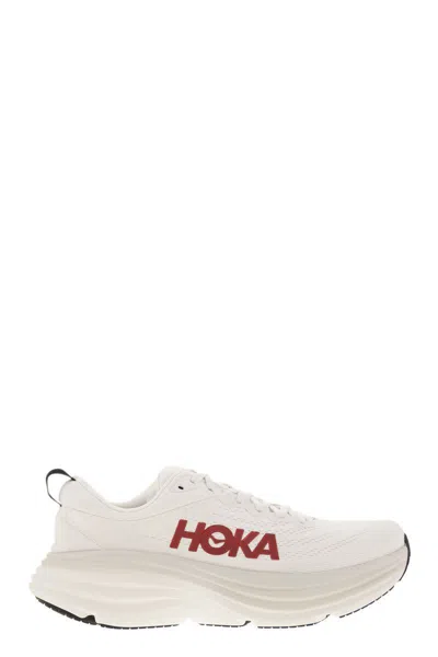 Hoka Bondi 8 - Ultra-shortened Sports Shoe In White