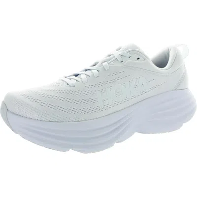 Hoka Bondi 8 Mens Performance Gym Running Shoes In White