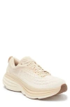 Hoka One One M Bondi 8 Man Sneakers Beige Size 9 Textile Fibers In Animal Print