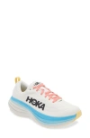 Hoka Bondi 8 Running Shoe In Blanc De Blanc / Swim Day