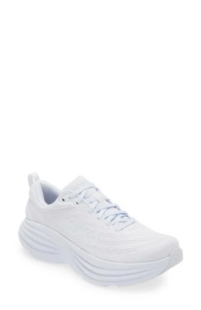 Hoka Bondi 8 Rubber-trimmed Mesh Sneakers In White