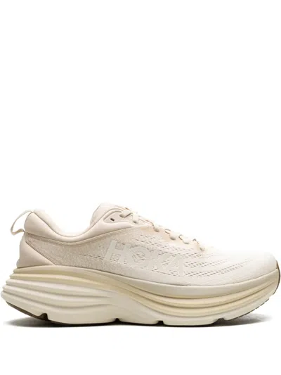 Hoka Bondi 8 "shifting Sand/vanilla" Sneakers In White