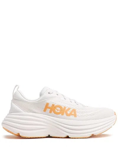 Hoka Bondi 8 Sneakers In White/orange