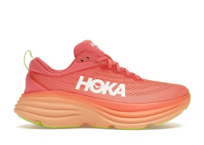 Pre-owned Hoka Bondi 8 (women's) Sneakers In Coral/papaya In Orange