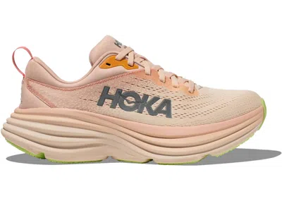 Pre-owned Hoka Bondi 8 (women's) Sneakers In Cream/vanilla In Brown