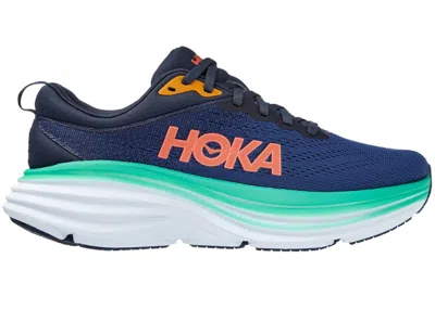 Pre-owned Hoka Bondi 8 (women's) Sneakers In Outer Space/bellwether Blue