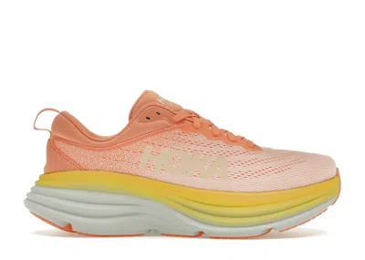 Pre-owned Hoka Bondi 8 (women's) Sneakers In Shell Coral/peach Parfait