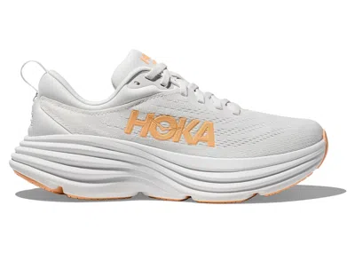 Pre-owned Hoka Bondi 8 (women's) Sneakers In White/cantaloupe