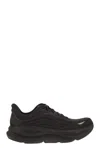 Hoka Bondi 9 Black Low Top Sneakers With Maxi Logo Lettering On The Side In Tech Fabric Unisex In Black