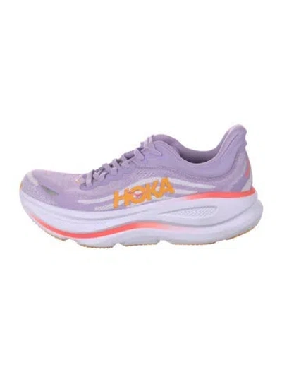 Pre-owned Hoka Bondi 9 Athletic Sneakers In Purple
