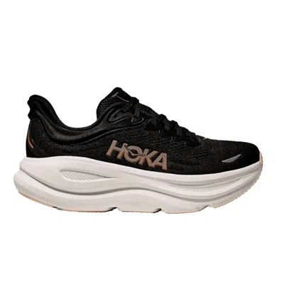 HOKA BONDI 9 BLACK / ROSE GOLD 1162012-BRGL WOMEN'S