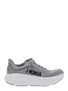 Hoka Bondi 9 Grey Low Top Sneakers With Maxi Logo Lettering On The Side In Tech Fabric Unisex In Gray
