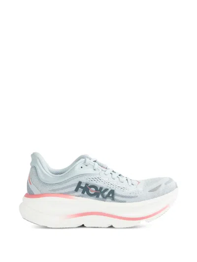 Hoka Bondi 9 Lace-up Sneakers In Gray
