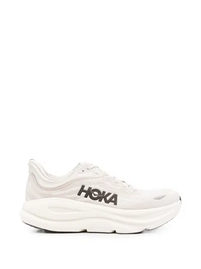 Hoka Bondi 9 Lace-up Sneakers In White