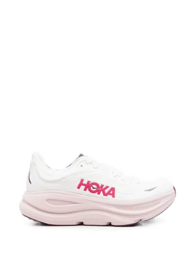 Hoka Bondi 9 Lace-up Sneakers In White
