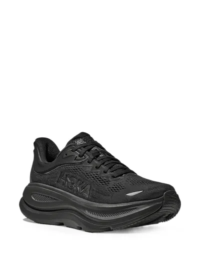 Hoka Bondi 9 Mesh-panelled Chunky Sneakers In Black