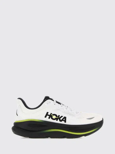 Hoka Bondi 9 Recycled Mesh Sneakers With Padded Ankle And Eva Sole In White