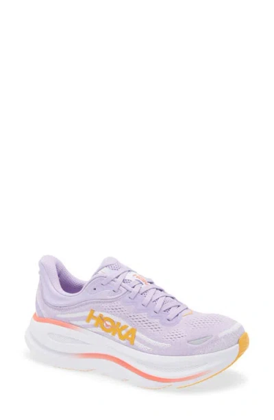 Hoka Bondi 9 Lilac And Orange Sneakers Women In Crimson