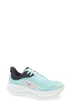 Hoka Bondi 9 Running Shoe In Blue Spark/mint Fluorite