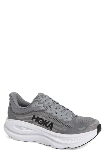 Hoka Bondi 9 Running Shoe In Gray
