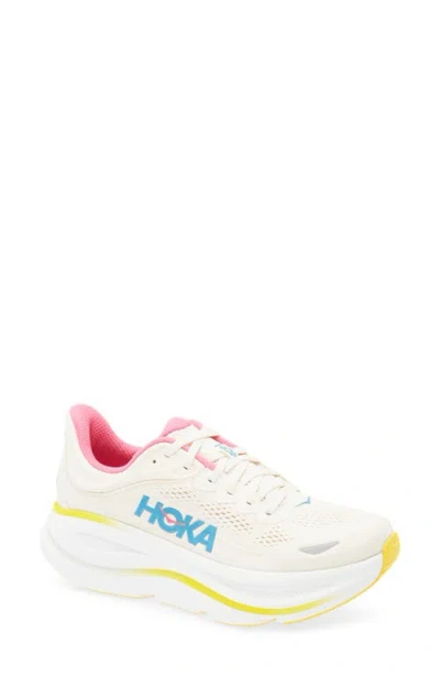 Hoka Womens  Bondi 9 In Alabaster/pink/birch