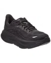 Hoka Bondi 9 Black Low Top Sneakers With Maxi Logo Lettering On The Side In Tech Fabric Unisex In Black