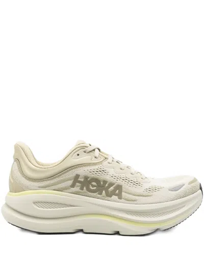 Hoka Rubber  Fabric Sneakers In Neutral