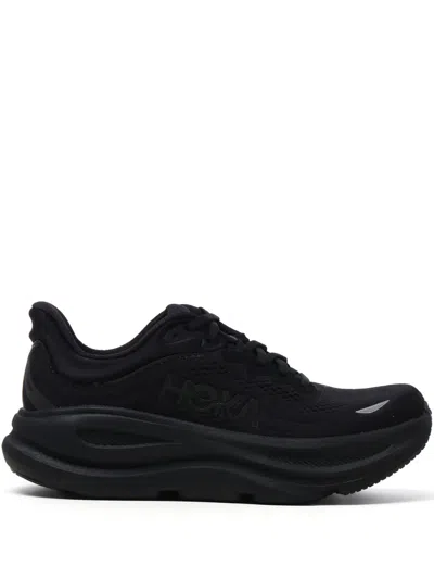 Hoka Bondi 8 Rubber-trimmed Mesh Sneakers In Black
