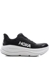 Hoka Black And White Bondi 9 Sneakers In Black
