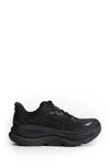 Hoka Bondi 9 Black Low Top Sneakers With Maxi Logo Lettering On The Side In Tech Fabric Unisex In Black