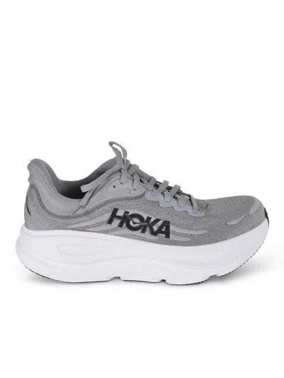 Hoka Outdoor Shoe Men Bondi 8 Sharkskin/harbor Mist In Gray