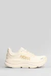 Hoka W Bondi 9 Woman Sneakers Ivory Size 8 Textile Fibers In Neutral