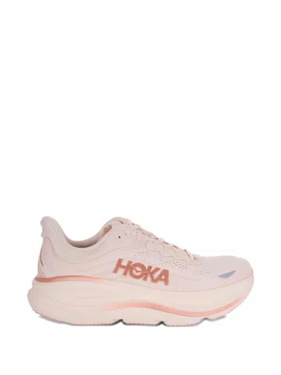 Hoka Bondi 9 Sneakers In Oat Milk In Rose Gold In Neutral