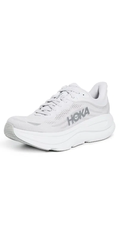 HOKA BONDI 9 SNEAKERS STARDUST/SILVER