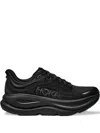 Hoka Bondi 9 Black Low Top Sneakers With Maxi Logo Lettering On The Side In Tech Fabric Unisex In Black