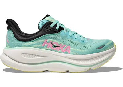 Pre-owned Hoka Bondi 9 (women's) Sneakers In Blue Spark/mint Fluorite In Multi