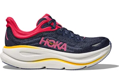 Pre-owned Hoka Bondi 9 (women's) Sneakers In Varsity Navy/nautical Blue