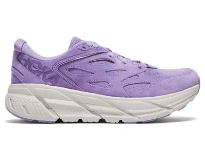 Pre-owned Hoka Bondi L Suede (all Gender) Sneakers In Chalk Violet/lilac Ash