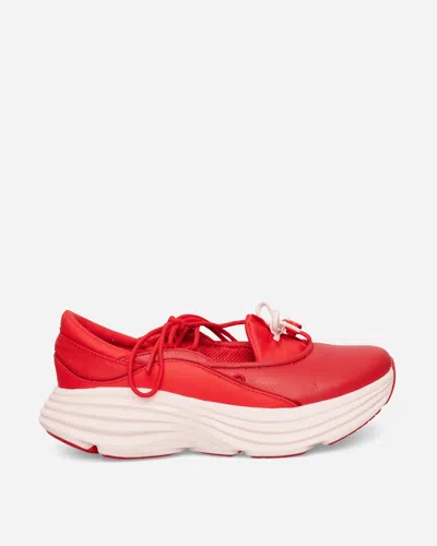 Hoka Bondi Mary Jane Sneakers Cerise / Rose Tea In Animal Print