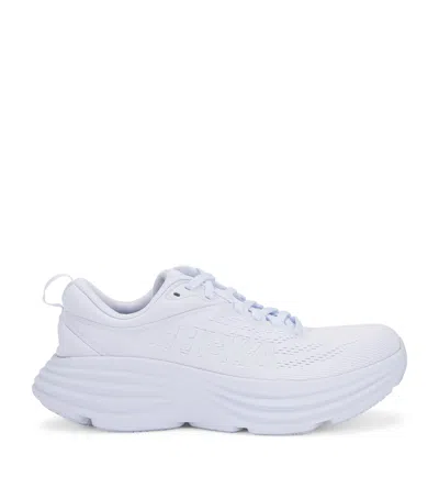 Hoka Bondi 8 Mesh-knit Sneakers In White