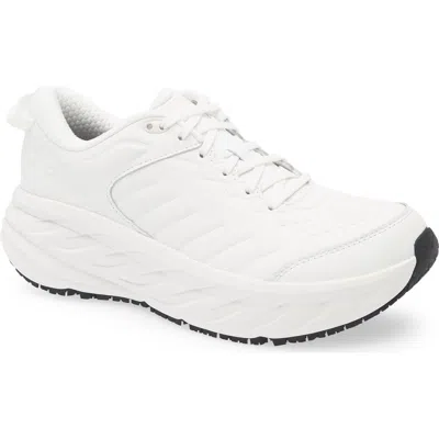 Hoka Bondi Sr Water Resistant Running Shoe In White
