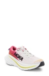 Hoka Bondi X Running Shoe In Blanc De Blanc/pink Yarrow