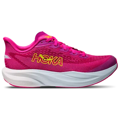 Hoka Kids' Boys Mach 7 In Pink/white