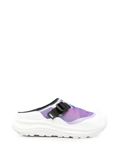 Hoka Kids' Buckle-detail Mules In White