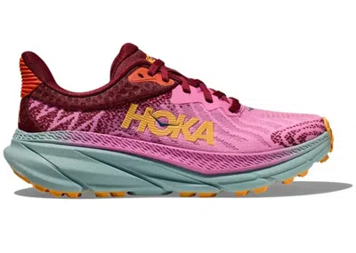 Pre-owned Hoka Challenger Atr 7 (women's) Sneakers In Strawberries/cabernet In Burgundy