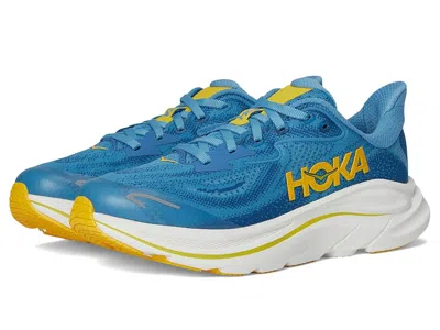 Hoka Clifton 10 (big Kid) Kids Shoes Alpine Blue/foggy Night : 7 Big Kid M, Textile