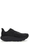 Hoka Bondi 9 Black Low Top Sneakers With Maxi Logo Lettering On The Side In Tech Fabric Unisex In Black