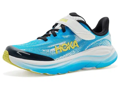 Hoka Clifton 10 (little Kid) Kids Shoes Frost/black: 10.5 Little Kid M In Multi