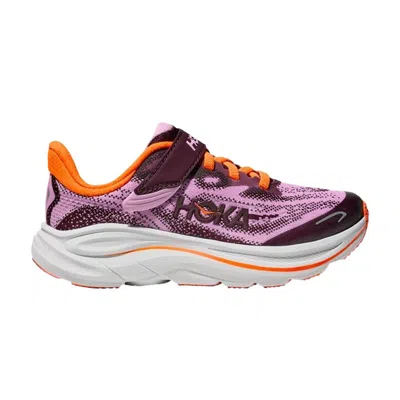 Pre-owned Hoka Clifton 10 Little Kids 'flower Nectar Cosmic Grey' | Purple | Kid's Size 13