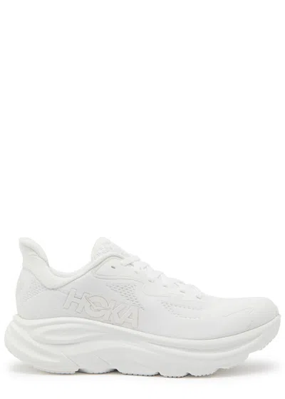 Hoka Clifton 10 Mesh-knit Sneakers In White